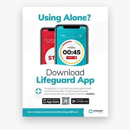 Lifeguard App - Simplified Poster with QR Code